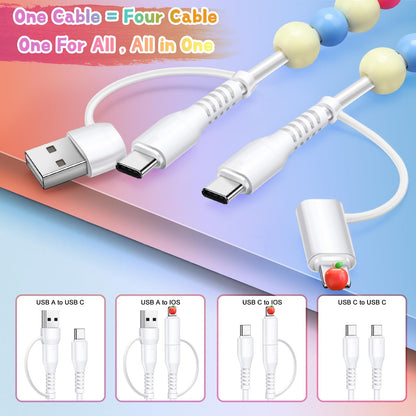 🔥4-in-1 Beaded Charging Cord&fast charging cable 60W